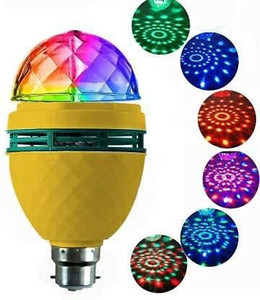 hiru 360 degree rotating crystal led bulb disco light led light led disco light for partyfunctiondiwalichristmas decorationmultipal lighting modes single disco ball single disco ball