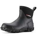 HISEA Men39s Rubber Rain Boots Waterproof Ankle