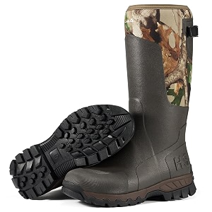 hisea men39s waterproof tall rubber rain boots insulated hunting boots