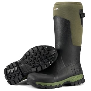 hisea men39s waterproof tall rubber rain boots insulated hunting boots