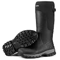 HISEA Men's Waterproof Tall Rubber Rain Boots Insulated Hunting Boots