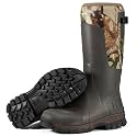 HISEA Men's Waterproof Tall Rubber Rain Boots Insulated Hunting Boots