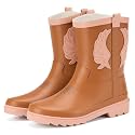 HISEA Western Cowboy Kids Rain Boots, Toddler Rubber Boots for Boys Girls