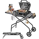 Hisencn 42.5" x 13.3" Outdoor Foldable Grill Stand for Ninja Woodfire Grill
