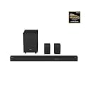 Hisense AX5125H 5.1.2Ch Sound Bar with Wireless Subwoofer, 500W, Dolby Atmos, Bluetooth 5.3, EzPlay, 4K HDMI Pass Through, Roku TV Ready, DTS:X, AUX/ARC/Optical/USB (2023 Model)
