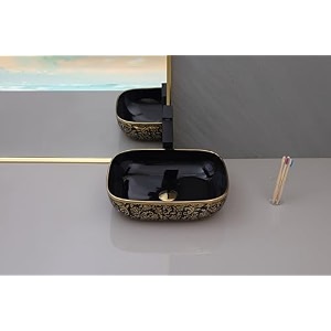 hisre ceramic tabletop washbasintabletop marble basincountertop basin for living roombathroom sink 18 x 13 x 55 inch