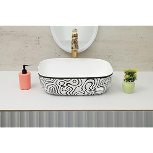 hisre ceramic tabletop washbasintabletop marble basincountertop basin for living roombathroom sink 18 x 13 x 55 inch