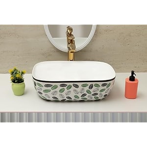 hisre ceramic tabletop washbasintabletop marble basincountertop basin for living roombathroom sink 18 x 13 x 55 inch