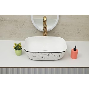hisre ceramic tabletop washbasintabletop marble basincountertop basin for living roombathroom sink 18 x 13 x 55 inch