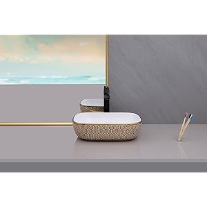 hisre ceramic tabletop washbasintabletop marble basincountertop basin for living roombathroom sink 18 x 13 x 55 inch