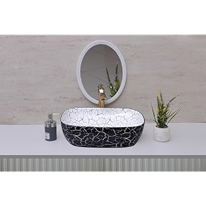 hisre ceramic tabletop washbasintabletop marble basincountertop basin for living roombathroom sink 18 x 13 x 55 inch
