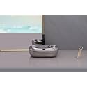 Hisre Ceramic Tabletop Washbasin/Tabletop Marble Basin/Countertop Basin for Living Room/Bathroom Sink (18 x 13 x 5.5 Inch)