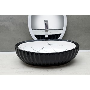 hisre designer table top vessel sink wash basin for bathroom  ceramic bathroom sink  wash basin over counter 19 x 135 x 55 inch style - 2 ce3303