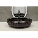 HISRE Designer Table Top Vessel Sink Wash Basin For Bathroom | Ceramic Bathroom Sink | Wash Basin Over Counter (19 x 13.5 x 5.5 Inch) (Style - 3) CE3304