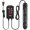 HiTauing Aquarium Heater, 200W Fish Tank Heater with LED Digital Display &amp; 5 Safety Protection, Submersible Aquarium Heater with 2 Suction Cup and 5.9Ft Cord for 20-40 Gallon Fish Tank.