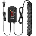 HiTauing Aquarium Heater, 500W Fish Tank Heater with LED Digital Display &amp; 5 Safety Protection, Submersible Aquarium Heater with 2 Suction Cup and 8.2Ft Cord for 75-120 Gallon Fish Tank.