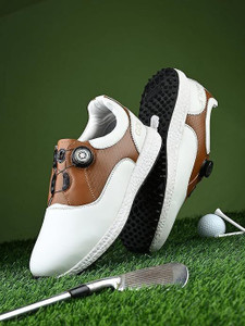 HITCARO Mens Proffessional Leather Golf ShoesLace-UpComfortable Golf
