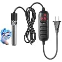 HITOP Compact Submersible Aquarium Heater -25W Digital Heater for Fish Tank Turtle Tank, for Saltwater and Fresh Water with Temperature Controller