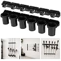 HITORHIKE Heavy Duty Fishing Rod Storage Rack, Wall/Ceiling Mount Vertical Pole Holder, Garage Fishing Pole Organizer for Gifts(Black-1pack)