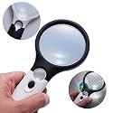 Reading Magnifier Loupe Glasses 10X with Rosewood Handle for Book and Newspaper Reading Insect and Hobby Observation Classroom Science 10X Handheld Magnifier Glass (M.Glass - 10X)