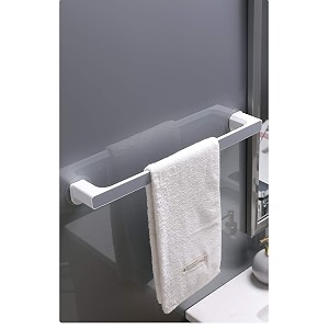 wall mounted towel hanger self adhesive plastic wall mounted napkin towel holder stand for kitchen bathroom wash basin toilet laundry pantry towel bar no drilling 463cm multi color