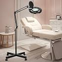 HITTI 2200 Lumens 12X Magnifier Esthetician Light, 4 Wheel Rolling Base