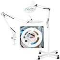 HITTI 2200 Lumens 12X Magnifier Esthetician Light, 4 Wheel Rolling Base