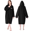 Hiturbo Microfiber Towel Surf Poncho: Absorbent Zippered Changing Robe