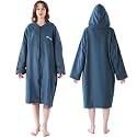 Hiturbo Microfiber Towel Surf Poncho: Absorbent Zippered Changing Robe