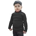 Hyneck Sweater Baby Casual Winter Full Sleeve Kids High Neck for Baby Boys and Baby Girls Skivvy/Skeeve/Skivi Sweater Set Black Color (1 Years - 2 Years)