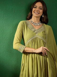 HIYAN TEXTILES Embroidered Kurta Trouser Pant