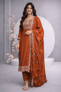 HIYVAA Women Kurta Pant Dupatta Set