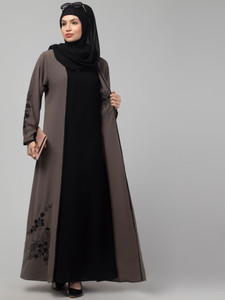hizfason nida matte solid burqa with hijab