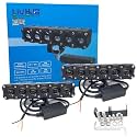 6 Lens LED Fog Light Pair | 180W High Power Waterproof Projector Lamp with Cooling Fan | Universal Fit for Bike, Car, Jeep &amp; Thar (Pack of 2)