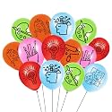 HK balloons 30Pcs Gold White Black Printed