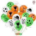HK balloons 30Pcs Green White Orange Printed