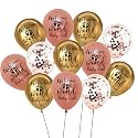 HK balloons Rubber 35Pcs Welcome Baby Decoration Item Welcome To The Word Baby Girl Printed Rose Gold Golden Balloons Shower Decorations Backdrop Decorations Set