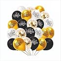 HK balloons 50Pcs Golden White Black Anniversary