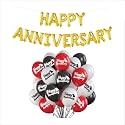 HK balloons 51Pcs Red White Black Anniversary