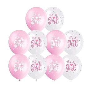 hk balloons pack of 30 pink white its a girl baby shower decoration items balloons for pregnancy photoshoot baby shower party decoration balloons