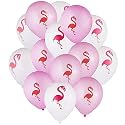 HK balloons Pack Of 30 Flamingo Print Latex Balloon, Fun Wedding Latex Balloons, Birthday, Event, Engagement, Celebration Party Supplies, Valentines(Flamingo Print Latex Balloon),Multi