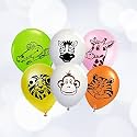 HK balloons Rubber HK Jungle Theme Balloons - 30pcs Assorted Animal Print Multi Color Balloons for Animal Theme Birthday Party Supplies
