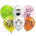 HK balloons Rubber Pack Of 60 Jungle Safari Theme Balloons For Animal Theme Birthday Party Supplies - Multicolor For Jungle Animal Themed Birthday Decoration