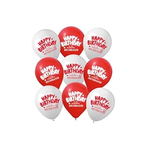hk balloons rubber husband birthday balloons red white decoration balloons birthday decorations items for husband pack of 30