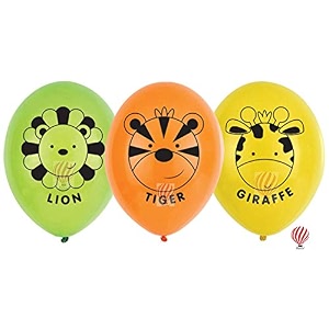 hk balloons 25pcs jungle theme latex balloons farmhouse party supplies barnyard party supplies multi color assorted jungle balloons animal print balloons birthday theme