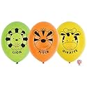 Hk Balloons 25Pcs jungle Theme Latex Balloons Farmhouse Party Supplies barnyard party supplies Multi Color Assorted Jungle Balloons Animal print Balloons Birthday Theme