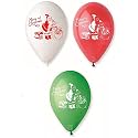 HK Balloons 50PCS christmas decorations items Balloons for Party Decorations, Red White And Green Latex Balloons for Christmas Party Supplies Favors, Santa Balloon Decoration Printed Balloons