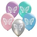 HK Balloons Rubber Butterfly Printed Pack of 30 - Party Animal Birthday Sky Nature Themed for Parties or Any Other Event