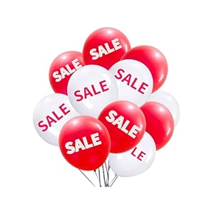 hk balloons rubber pack of 50 34sale 34 red and white printed balloons decoration for product promotion sale marketing party decoration balloons