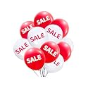 HK balloons Rubber Pack Of 50 "Sale " Red And White Printed Balloons Decoration for Product Promotion Sale Marketing Party Decoration Balloons